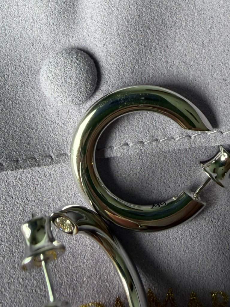 Melinda Maria Beacon Hoop Earrings In Silver - Nwt — image 4 of 6